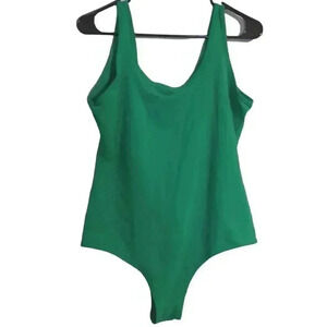 ♡ 2 for $12𝅺 sunro green SNAP CLOSURE BODYSUIT SIZE XL